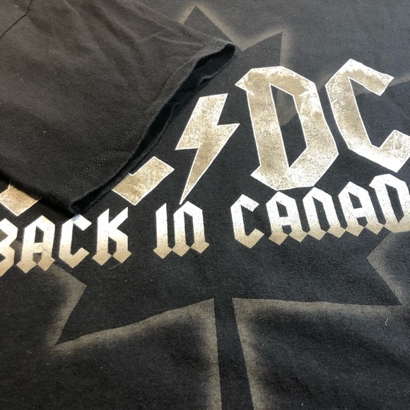 ACDC Back in Canada 2009 Concert T-Shirt Double sided Medium anvil tag - Picture 3 of 9